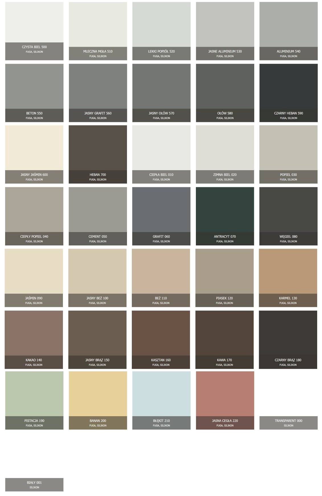 wzornik silikonu sanitarnego greinplast